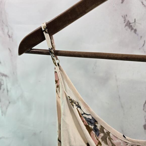 Anthropologie Top Womens Small Pink Floral Cami Tank Adjustable Blouse Bishop - Picture 2 of 10